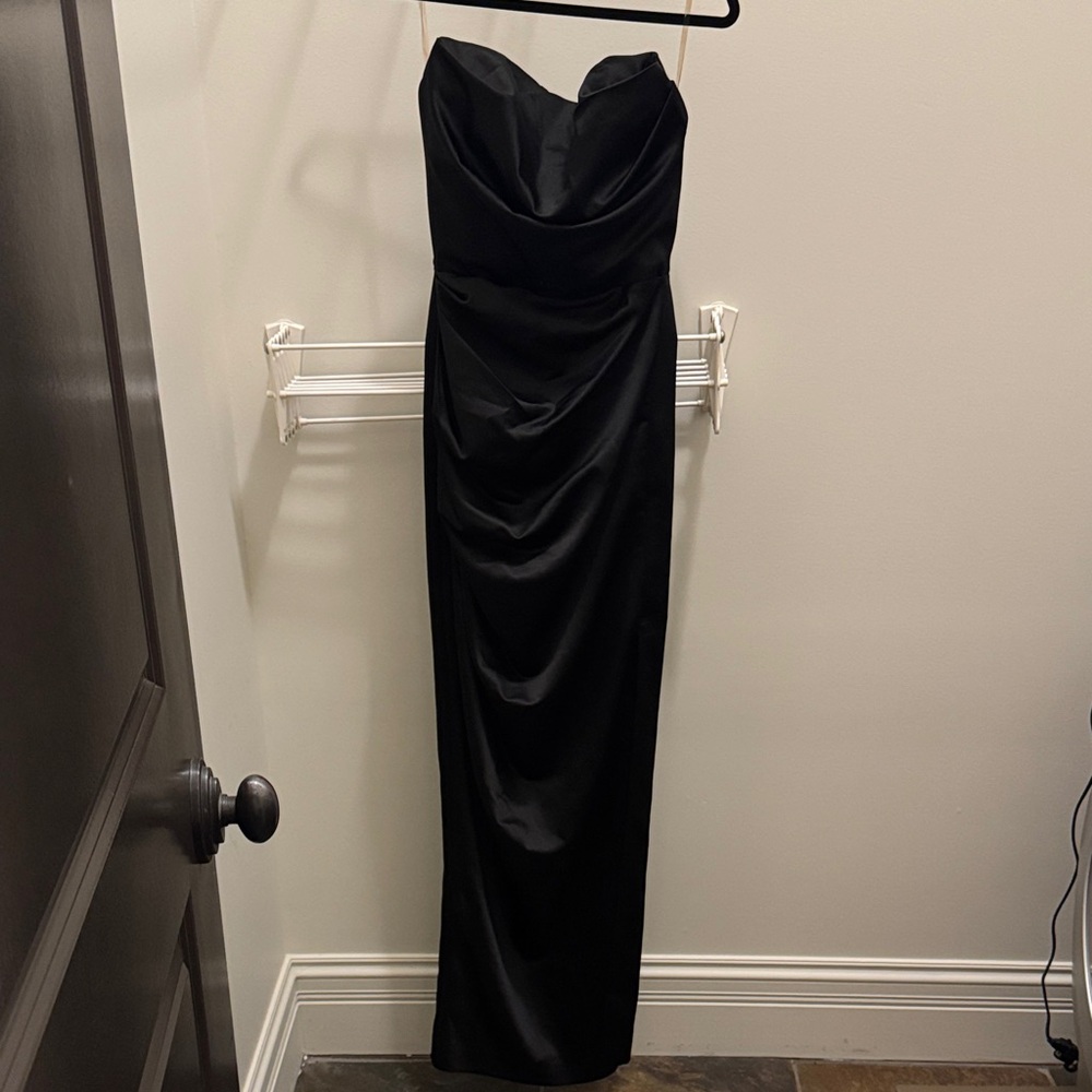 House of CB Black Strapless Gown - Picture 2 of 5